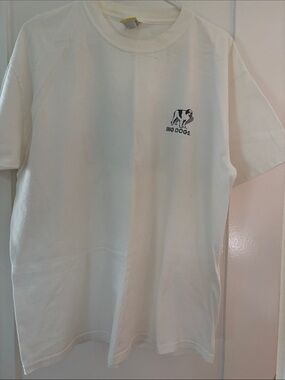 Vintage Big Dogs White Crewneck Tee with Small Logo